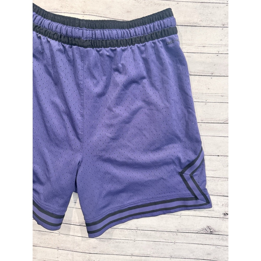Nike Air Jordan Mens Diamond Basketball Short 2XL Purple Black Casual Lounge Gym - Picture 11 of 16